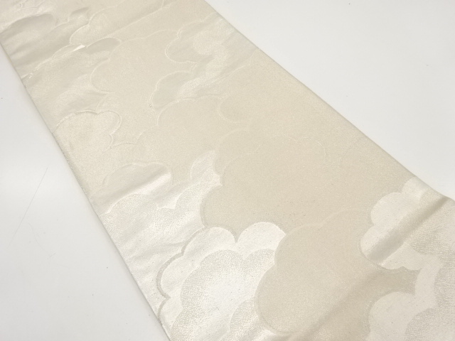 JAPANESE KIMONO / ANTIQUE FUKURO OBI / SILK / WOVEN CLOUD